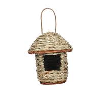 Yardwe Woven Bird House Nest Straw Birdhouse Hanging Option for Cold Weather Birds