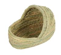 Yardwe Woven Straw Nest Bed for Small Animals for Budgies Parrots Pigeons Enhances Egg Production Quality Lightweight Sustainable Breeding