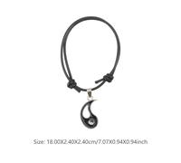 Yardwe Yin Yang Taichi Eight Trigrams Pendant Bracelets for Couples and Friends, Hollow Black Link Bracelets Set with Chic Matching Design, Stylish Gift for Valentine’s and Friendship