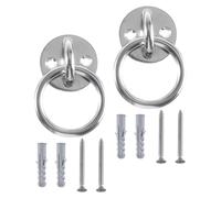 Yardwe Yoga Fixing Plate with Marine Grade Door Hooks Stainless Steel | Heavy Duty Support, Easy Installation, Silver Finish, for Hammocks and Aerial Yoga Use
