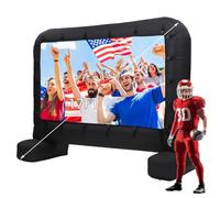YardYonder 17Ft Inflatable Projector Screen Outdoor Movie Screen Support with Quiet Air Blower, Storage Bag Front and Rear Projection, 160°Large Viewing Angle Perfect for Movie Night and Parties