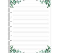 Yaridar A4 TUL Discbound Lined Refill Paper, 11-Disc, 100gsm White, 8.5'' x 11'', 100 Sheets / 200 Pages, Ruled (7mm, Double-Sided, Clear Black Lines)