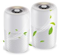 YARIKI Air Purifier for Bedroom 2 Pack Essential Oil Diffuser Small Air Purifier with Night Light Speed Control, 24dB Low Noise for Better Sleep