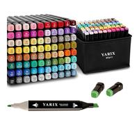 YARIX 80 Colors Markers Pens Set, Permanent Art Marker Pens for Kids and Adults, Double Tipped Graphic Marker Pen for Manga/Anime/Fun doodling, Felt tip pens