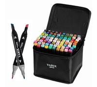 YARIX 80 Coloured Marker Set, Art Markers, Art pens for Drawing, Colouring Pens,Dual Tip, Felt Tip Markers for sketching, Anime and Manga Colouring Books Adults, Graphic Marker pens.