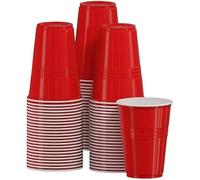 YARIX Red Plastic Cups | Red Party Cups | 30 Pcs (12 Oz) | 350 ml | Eco-Friendly |Reusable Cups | BPA Free | Durable Party Cups| Recyclable-Ideal for Christmas, Weddings, Birthdays, Dinner, Picnic.