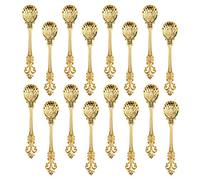 Yarlung 16 Pack Mini Coffee Spoons, 4.5 Inch/11cm Demitasse Vintage Spoon for Espresso, Tea, Dessert, Condiments, Gold