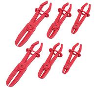 Yarlung 6 Pack 3 Size Plastic Hose Clamp Pliers, Line Clamps Pinch Pliers for Flexible Hoses, Brake Hoses, Fuel Hoses, Gas Lines, Coolant Hoses, Radiator Hoses, Red