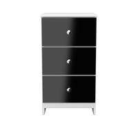 Newlyn 3 Drawer Bedside Cabinet (Ready Assembled) Ready Assembled 2 U Black One Size