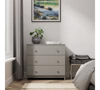 Newlyn 3 Drawer Chest (Ready Assembled) Ready Assembled 2 U Dark Grey One Size