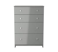 Newlyn 4 Drawer Deep Chest (Ready Assembled) Ready Assembled 2 U Dark Grey One Size