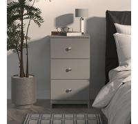 Yarmouth Bedside Cabinet - 3 Drawer - Dusk Grey
