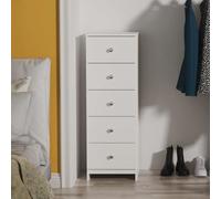 Yarmouth Chest - 5 Drawer - Narrow - White Matt