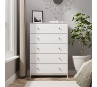 Yarmouth Chest - 5 Drawer - Wide - White Matt