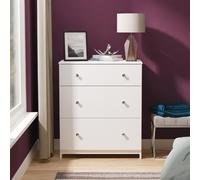 Yarmouth Chest - Deep - 3 Drawer - White Matt