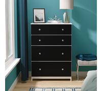 Yarmouth Chest - Deep - 4 Drawer - Black Matt and White Matt