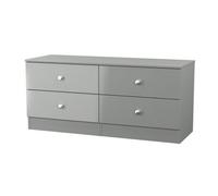 Yarmouth Ready Assembled Matt Grey 4 Drawer Chest (H)495mm (W)1100mm (D)390mm