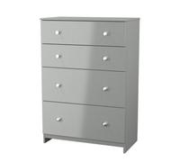 Yarmouth Ready Assembled Matt Grey 4 Drawer Deep Chest (H)1067mm (W)740mm (D)390mm