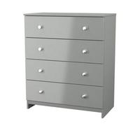 Yarmouth Ready Assembled Matt Grey 4 Drawer Wide Chest (H)875mm (W)740mm (D)390mm