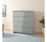 Yarmouth Ready Assembled Matt Grey 4 Drawer Wide Chest (H)875mm (W)740mm (D)390mm
