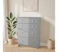 Yarmouth Ready Assembled Matt Grey No Effect 4 Drawer Deep Chest (H)1067mm (W)740mm (D)390mm
