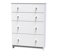 Yarmouth Ready Assembled Matt White 4 Drawer Deep Chest (H)1067mm (W)740mm (D)390mm