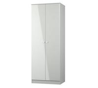 Yarmouth Ready Assembled Modern Matt Grey Tall Double Wardrobe (H)1960mm (W)740mm (D)520mm
