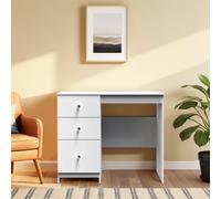 Yarmouth Ready Assembled Satin White 3 Drawer Non-Extendable Dressing Table (H)785mm (W)904mm (D)390mm