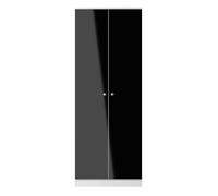 Welcome Furniture Ready Assembled Yarmouth Tall Plain Wardrobe In Black & White, Black