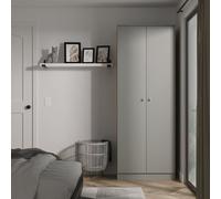 Welcome Furniture Ready Assembled Yarmouth Tall Plain Wardrobe In Uniform & Dusk Grey, Grey