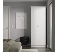 Welcome Furniture Ready Assembled Yarmouth Tall Plain Wardrobe In White & White, White