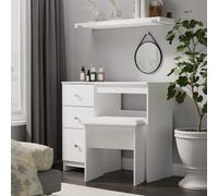 Welcome Furniture Ready Assembled Yarmouth Vanity In White & White, White
