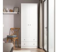 Yarmouth Wardrobe - 2 Door - 2 Drawer - White Matt