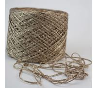 Yarn 100g Yarn for Knitting & Crocheting Matethreads DIY Crochet Metallic + Cotton Metallized Thread Hand Blended(Camel)