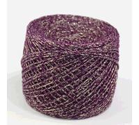 Yarn 100g Yarn for Knitting & Crocheting Matethreads DIY Crochet Metallic + Cotton Metallized Thread Hand Blended(Purple Silver)