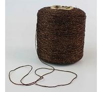 Yarn 100g Yarn for Knitting & Crocheting Matethreads DIY Crochet Metallic + Cotton Metallized Thread Hand Blended(Dark Coffee)