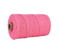 Yarn 3mm Colorful Cotton Cord Rope Thread Twisted Macrame String DIY Home Wedding Decoration Supply 110yards(Color6)