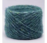 Yarn 50g Mohair Metallized Thread Yarn Coarse Mercerized Knitting Acrylic Chenille Burly Spun Crochet(Reseda)