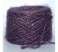 Yarn 50g Mohair Metallized Thread Yarn Coarse Mercerized Knitting Acrylic Chenille Burly Spun Crochet(Gold Silk Purple)