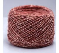 Yarn 50g Mohair Metallized Thread Yarn Coarse Mercerized Knitting Acrylic Chenille Burly Spun Crochet(Shrimp Red)