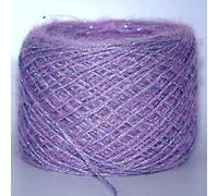Yarn 50g Mohair Metallized Thread Yarn Coarse Mercerized Knitting Acrylic Chenille Burly Spun Crochet(Violet)