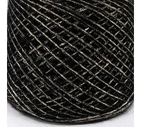 Yarn 50g Mohair Metallized Thread Yarn Coarse Mercerized Knitting Acrylic Chenille Burly Spun Crochet(Black Gold)