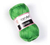 YarnArt Begonia 100% Cotton, Pure Premium Soft Cotton for Knitting Crochet and Amigurumi, Shiny Colors 1.76 Oz (50g) / 185 Yrds (169m) (6332)