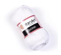 Yarn Art Begonia Yarn 100% Cotton, Pure Premium Soft Cotton Yarn, for Knitting Crochet and Amigurumi, Various Pastel and Shiny Colors, Fine- Sport 2 Yarn,1.76 Oz (50g) / 185 Yrds (169m) (1000)