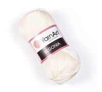 Yarn Art Begonia Yarn 100% Cotton, Pure Premium Soft Cotton Yarn, for Knitting Crochet and Amigurumi, Various Pastel and Shiny Colors, Yarn,1.76 Oz (50g) / 185 Yrds (169m) (0326)