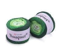 Yarn Art Bouquet Pure Cotton Yarn - 546 yds 8.80 Oz Multicolor Marbled Cotton Yarn - Rainbow Crochet for All Season Projects -%100 Cotton Fine(3) - Yarn (1 Skein) (720)