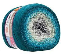 Yarn Art Flowers 55% Cotton 45% Acrylic 250gr 1094yds Multicolor Rainbow Crochet Sport Yarn (289)