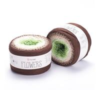 Yarn Art Flowers Gradient Cake Yarn 55% Cotton 45% Acrylic 250gr 1094yds Multicolor Cotton Yarn Rainbow Crochet Yarn Spring Summer - 1 Fine Sport Skein (272)