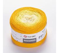Yarn Art Flowers Rosegarden 100% Cotton 250gr 8.80 oz 1094yds Multicolor Cotton Yarn Rainbow Crochet Yarn Spring Summer (309)