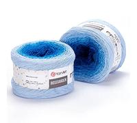 Yarn Art Flowers Rosegarden 100% Cotton 250gr 8.80 oz 1094yds Multicolor Cotton Yarn Rainbow Crochet Yarn Spring Summer (316)